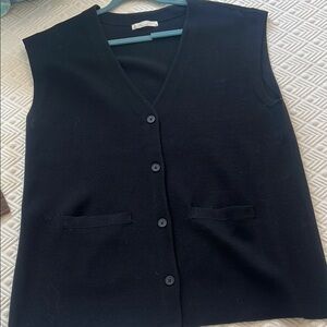 Black Button-Up Vest